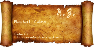 Maskal Zobor névjegykártya